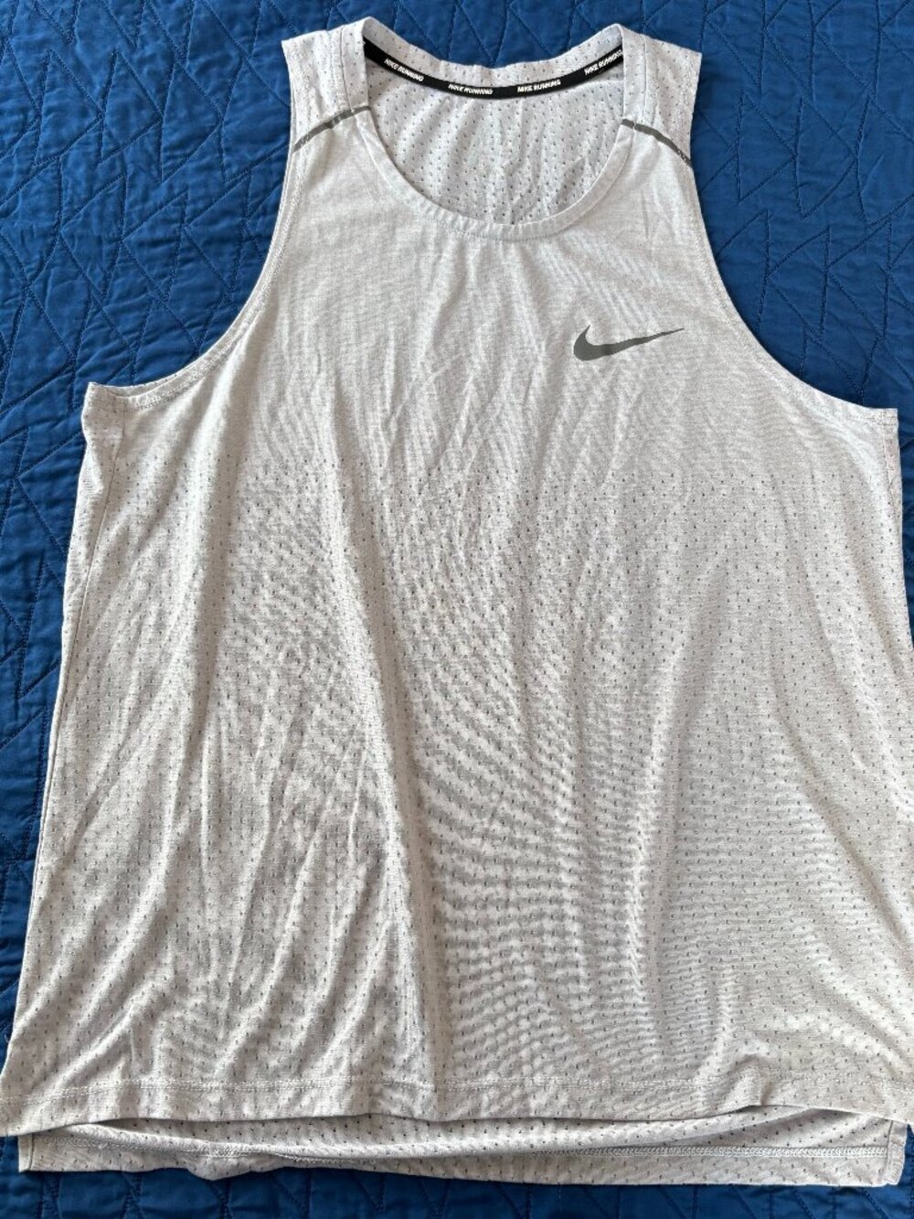Nike Breathe Rise 365 Tank Running Gray Men's Large